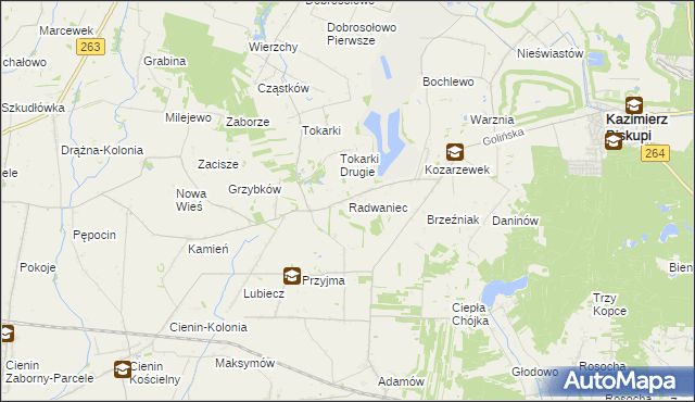 mapa Radwaniec, Radwaniec na mapie Targeo