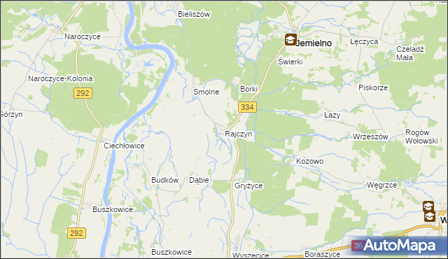 mapa Rajczyn, Rajczyn na mapie Targeo