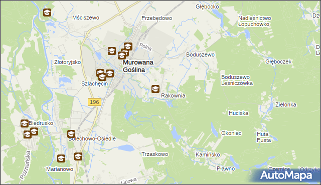 mapa Rakownia, Rakownia na mapie Targeo