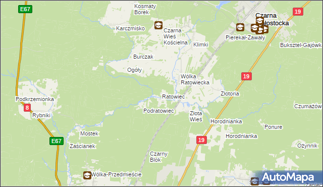 mapa Ratowiec, Ratowiec na mapie Targeo