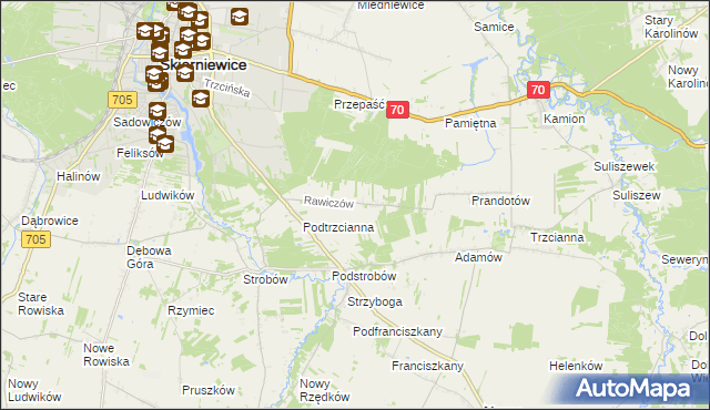mapa Rawiczów, Rawiczów na mapie Targeo