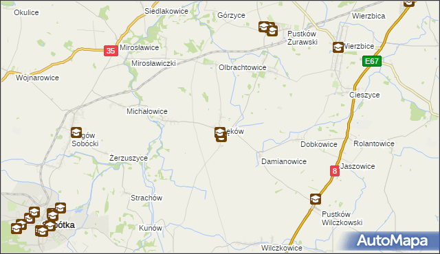 mapa Ręków, Ręków na mapie Targeo