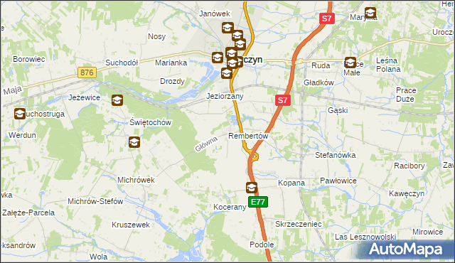 mapa Rembertów, Rembertów na mapie Targeo