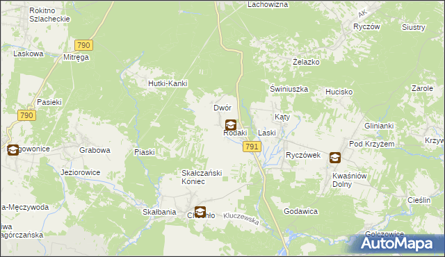 mapa Rodaki, Rodaki na mapie Targeo