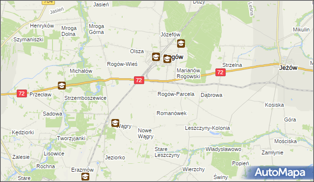 mapa Rogów-Parcela, Rogów-Parcela na mapie Targeo
