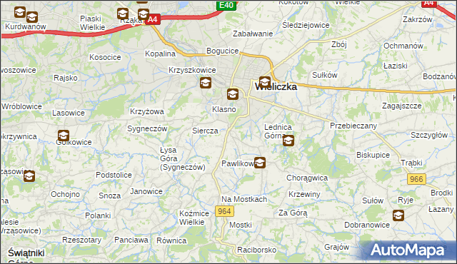 mapa Rożnowa, Rożnowa na mapie Targeo