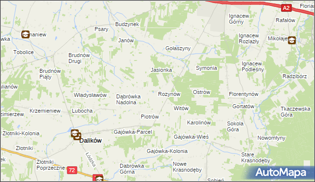mapa Rozynów, Rozynów na mapie Targeo