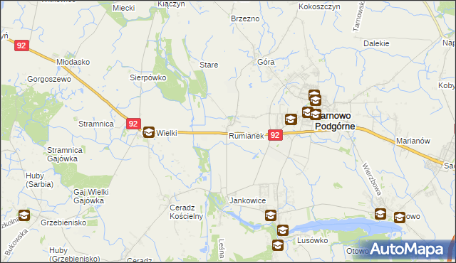 mapa Rumianek, Rumianek na mapie Targeo