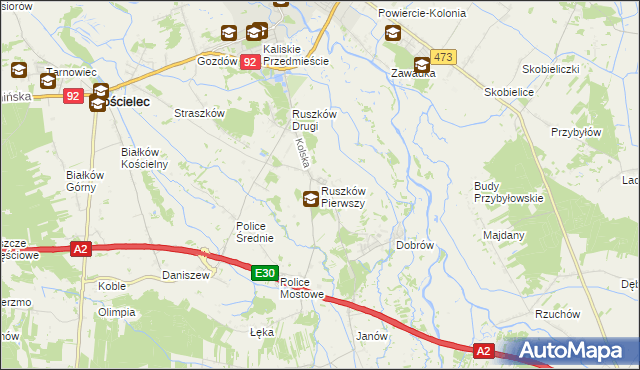 mapa Ruszków Pierwszy, Ruszków Pierwszy na mapie Targeo