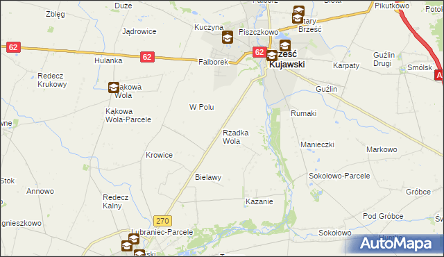mapa Rzadka Wola, Rzadka Wola na mapie Targeo