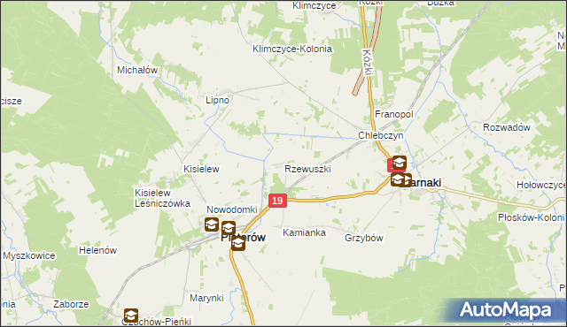 mapa Rzewuszki, Rzewuszki na mapie Targeo