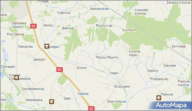 mapa Rzymy-Rzymki, Rzymy-Rzymki na mapie Targeo