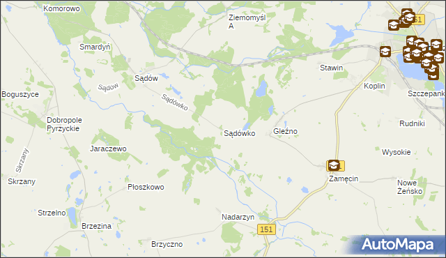 mapa Sądówko, Sądówko na mapie Targeo