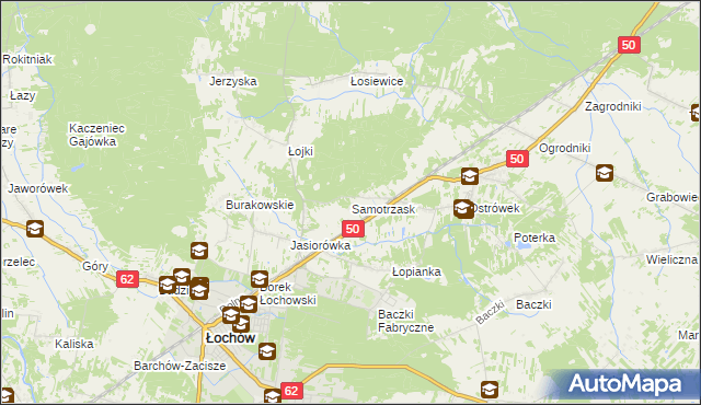 mapa Samotrzask, Samotrzask na mapie Targeo