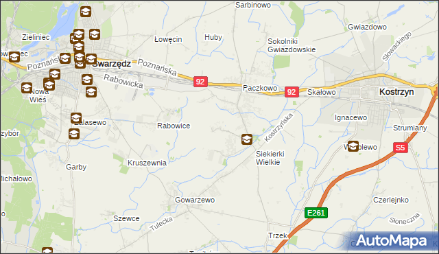 mapa Siekierki Małe, Siekierki Małe na mapie Targeo