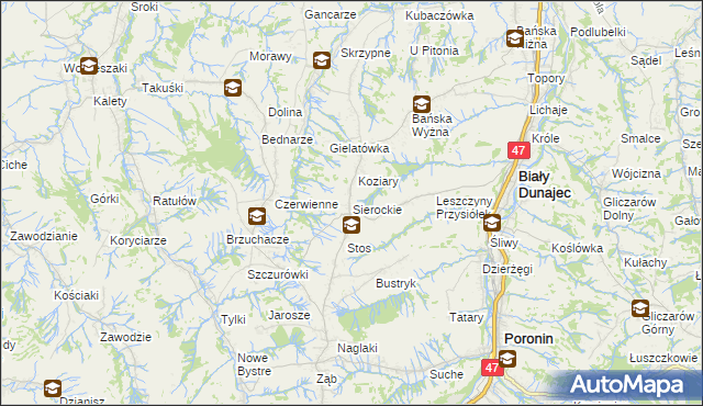 mapa Sierockie, Sierockie na mapie Targeo