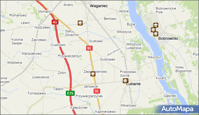 mapa Siutkówek, Siutkówek na mapie Targeo