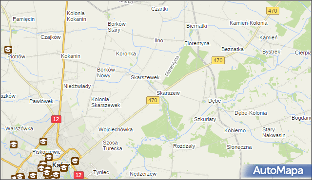 mapa Skarszew, Skarszew na mapie Targeo