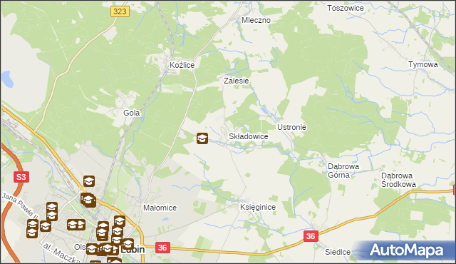 mapa Składowice, Składowice na mapie Targeo