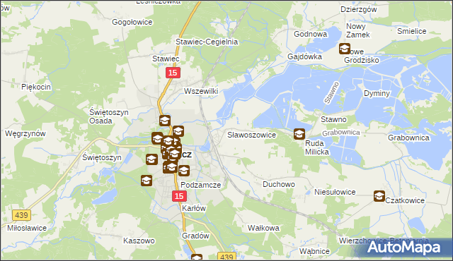 mapa Sławoszowice, Sławoszowice na mapie Targeo