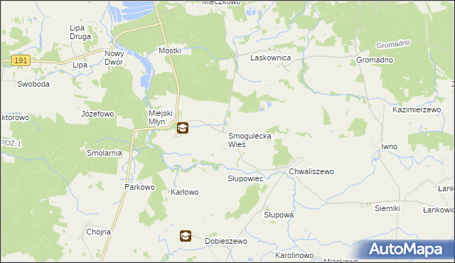 mapa Smogulecka Wieś, Smogulecka Wieś na mapie Targeo