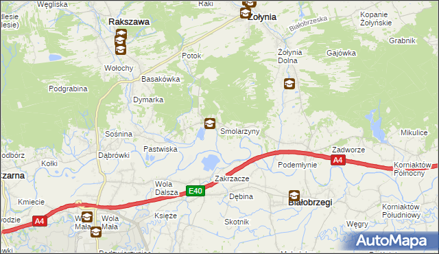 mapa Smolarzyny, Smolarzyny na mapie Targeo