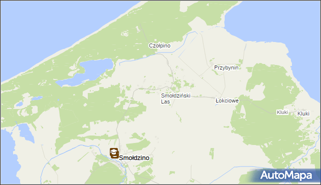 mapa Smołdziński Las, Smołdziński Las na mapie Targeo