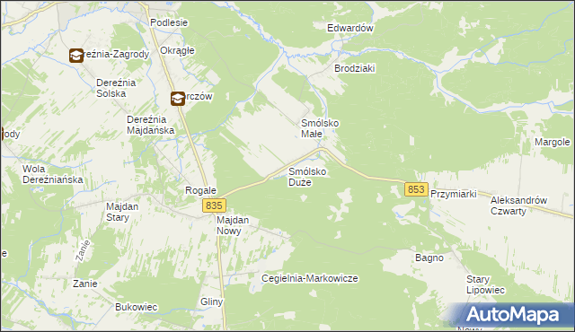 mapa Smólsko Duże, Smólsko Duże na mapie Targeo