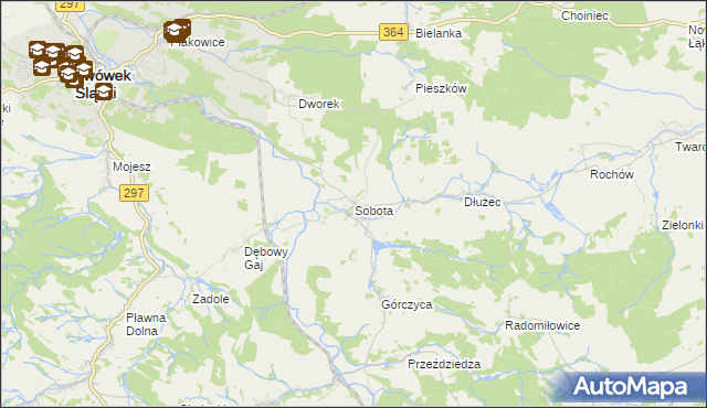 mapa Sobota gmina Lwówek Śląski, Sobota gmina Lwówek Śląski na mapie Targeo