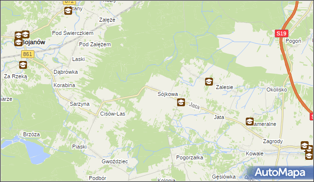 mapa Sójkowa, Sójkowa na mapie Targeo