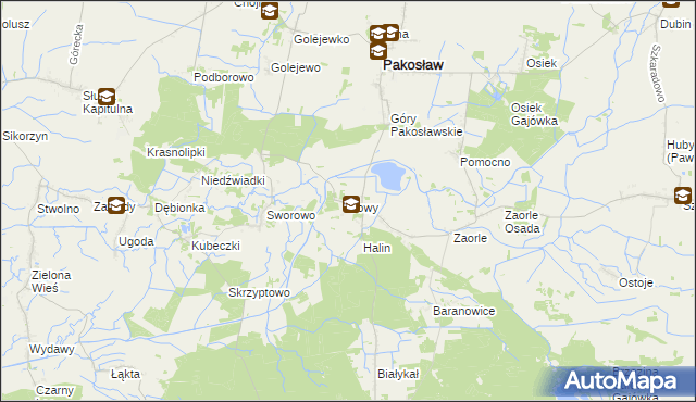 mapa Sowy gmina Pakosław, Sowy gmina Pakosław na mapie Targeo