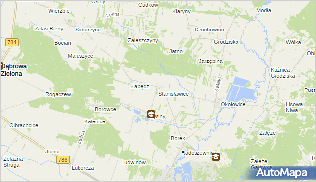 mapa Stanisławice gmina Koniecpol, Stanisławice gmina Koniecpol na mapie Targeo