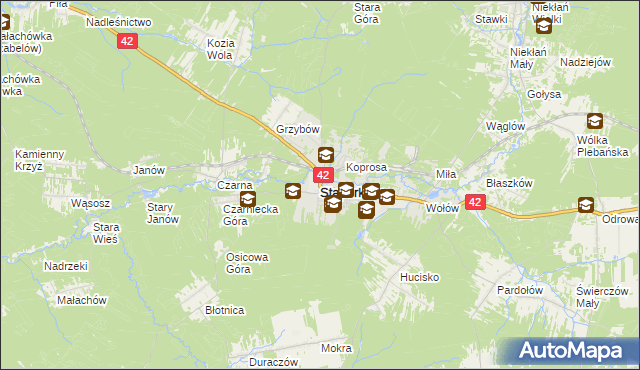 mapa Stąporków, Stąporków na mapie Targeo