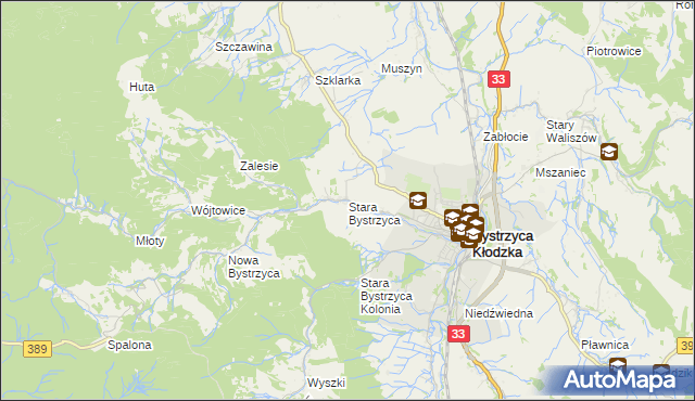 mapa Stara Bystrzyca, Stara Bystrzyca na mapie Targeo