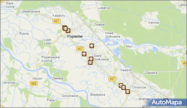 mapa Stare Siołkowice, Stare Siołkowice na mapie Targeo