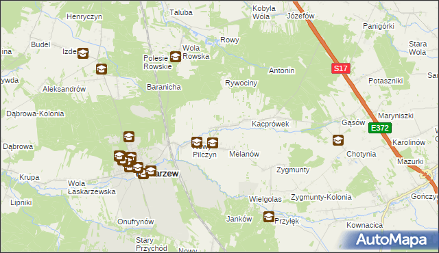 mapa Stary Pilczyn, Stary Pilczyn na mapie Targeo