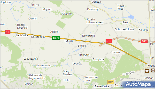 mapa Stołpie gmina Chełm, Stołpie gmina Chełm na mapie Targeo