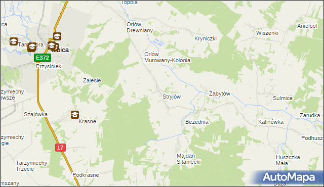 mapa Stryjów, Stryjów na mapie Targeo