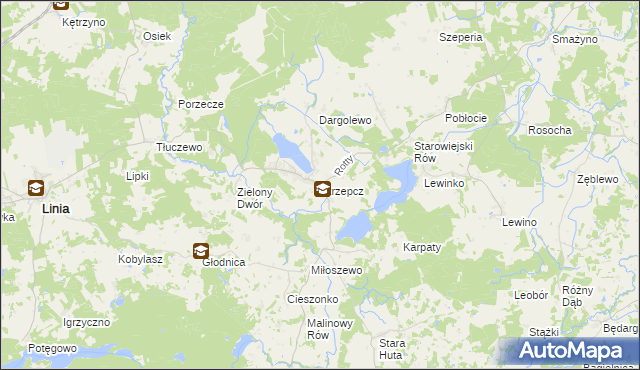 mapa Strzepcz, Strzepcz na mapie Targeo