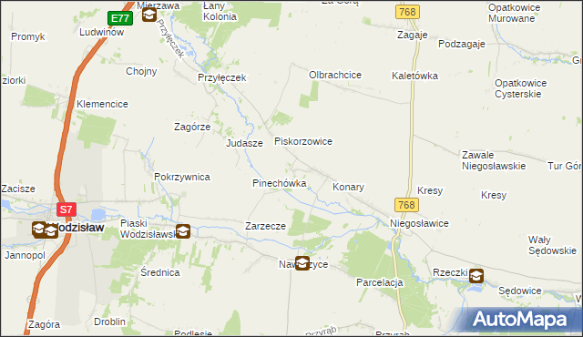 mapa Strzeszkowice, Strzeszkowice na mapie Targeo