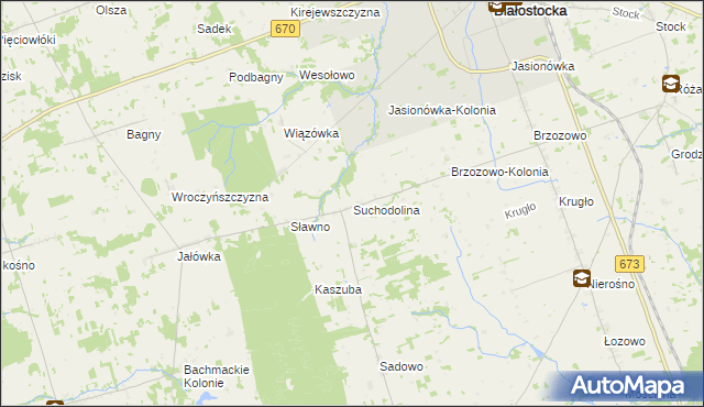 mapa Suchodolina, Suchodolina na mapie Targeo