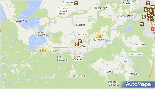 mapa Sułów gmina Milicz, Sułów gmina Milicz na mapie Targeo