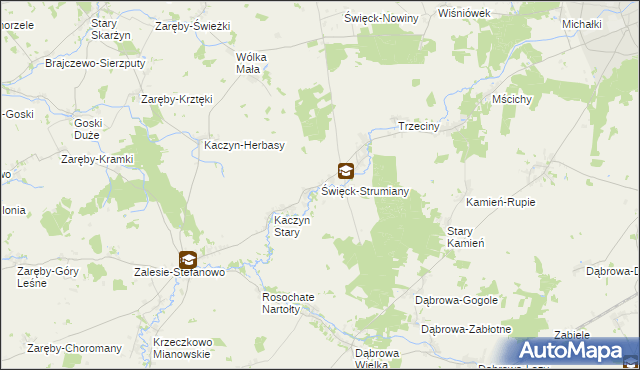 mapa Święck-Strumiany, Święck-Strumiany na mapie Targeo
