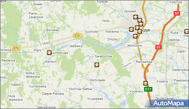 mapa Świętochów, Świętochów na mapie Targeo