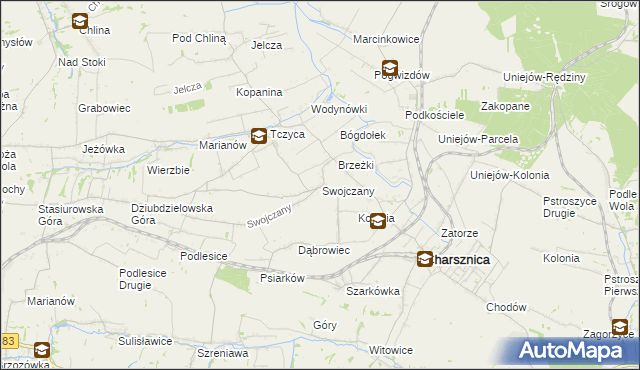 mapa Swojczany, Swojczany na mapie Targeo