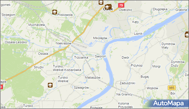 mapa Sworoń, Sworoń na mapie Targeo
