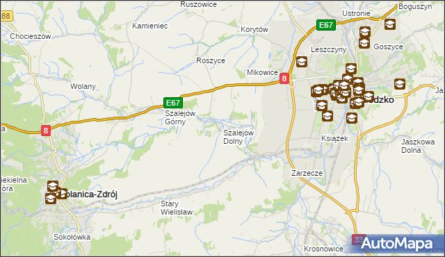 mapa Szalejów Dolny, Szalejów Dolny na mapie Targeo