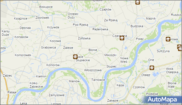 mapa Szczebrzusz, Szczebrzusz na mapie Targeo