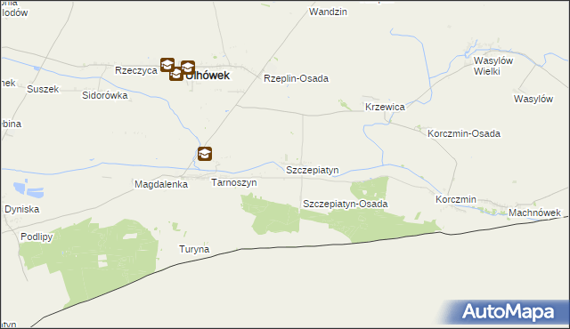 mapa Szczepiatyn, Szczepiatyn na mapie Targeo