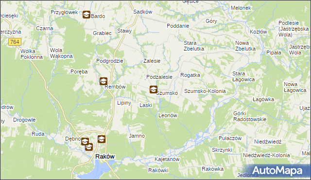 mapa Szumsko, Szumsko na mapie Targeo